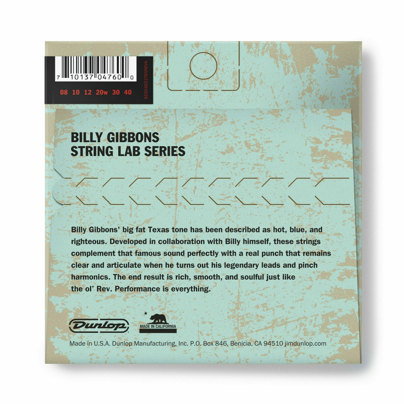 Dunlop Billy Gibbons / Rev Willy 08-40 Fine Electric Guitar Strings RWN0840