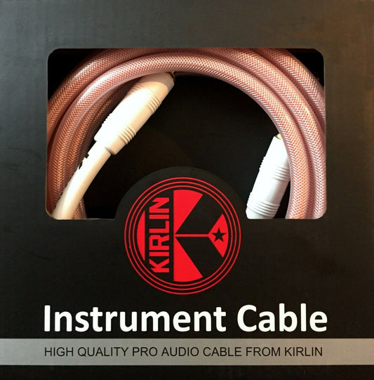 Kirlin 20ft Gel Series Pro Audio Red Guitar Lead - straight jack-jack