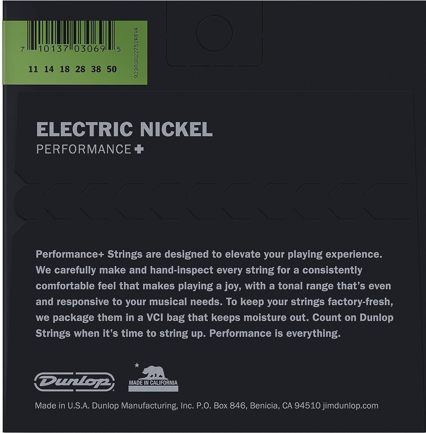 Dunlop Performance+ Nickel Wound 11-50 Med-Heavy Electric Guitar Strings DEN1150