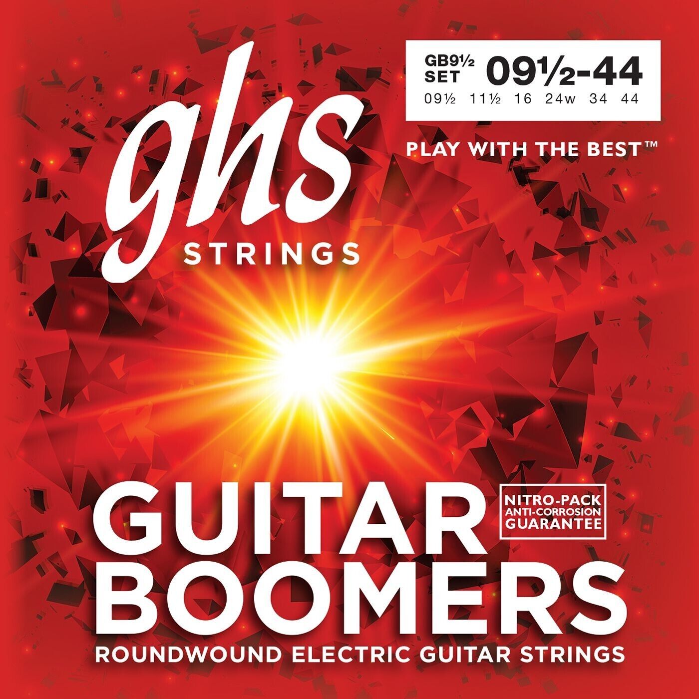 Ghs Boomers 9.5-42 Extra Light+ Nickel Wound Electric Guitar Strings GB91/2