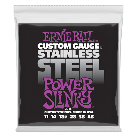 Ernie Ball Stainless Steel Power Slinky 11-48 Electric Guitar Strings 2245