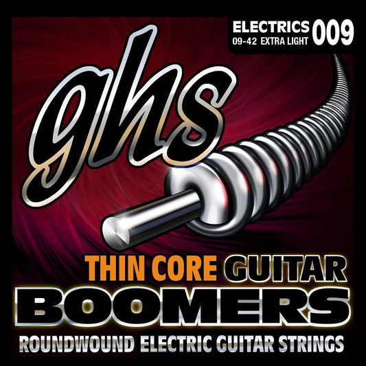 Ghs Thin Core Boomers 09-42 Custom Light Nickel Electric Guitar Strings TC-GBXL