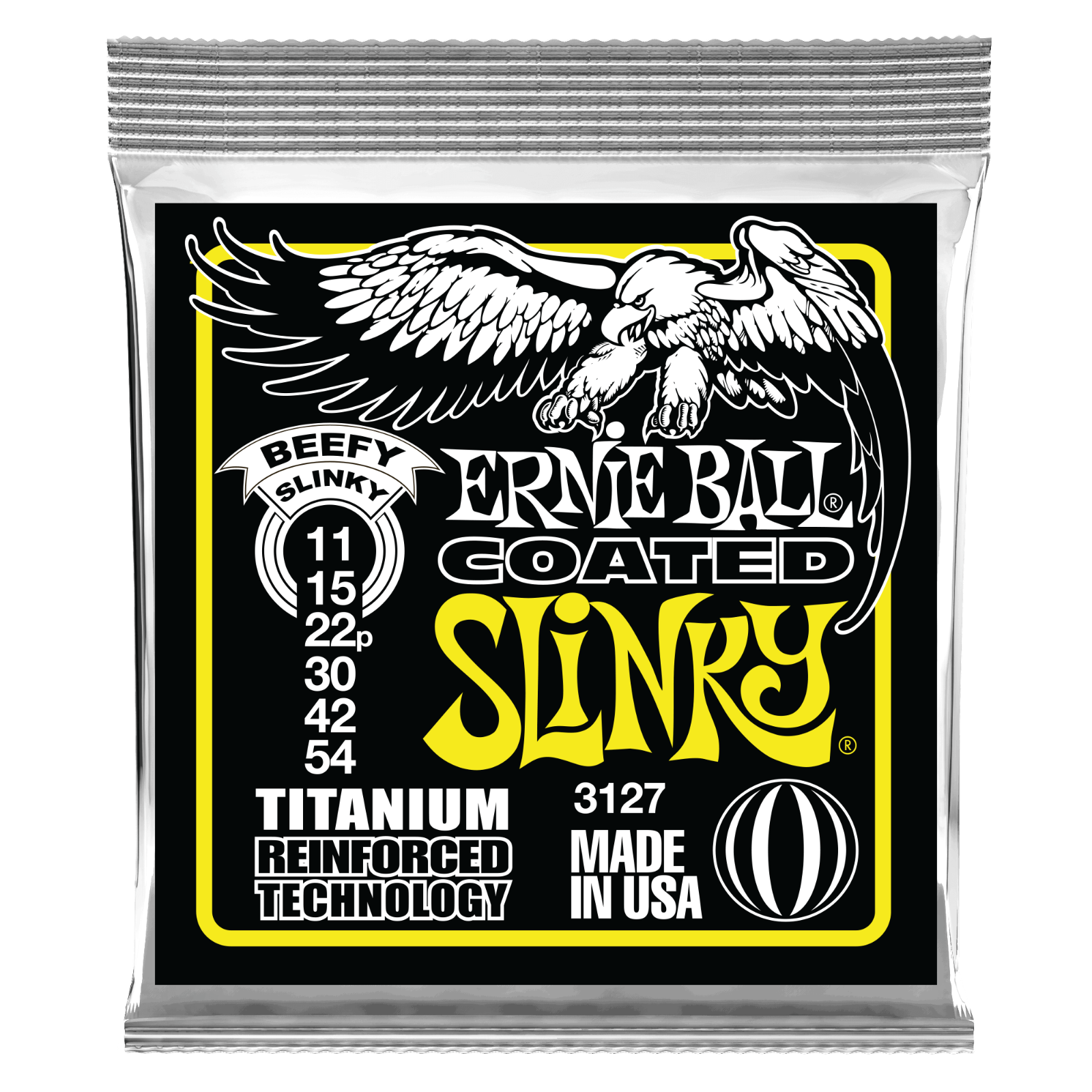 Ernie Ball Coated Titanium RPS Beefy Slinky 11-54 Electric Guitar Strings 3127