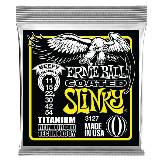 Ernie Ball Coated Titanium RPS Beefy Slinky 11-54 Electric Guitar Strings 3127