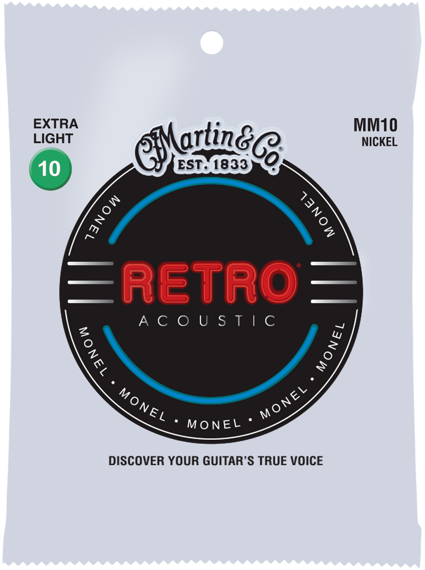 Martin Retro 10-47 Custom Light Monel Acoustic Guitar Strings MM10