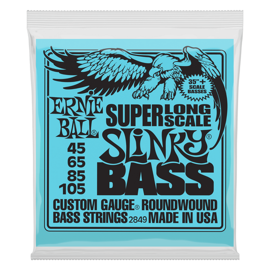 Ernie Ball Super Long Scale Slinky 45-105 Nickel Electric Bass Strings 2849